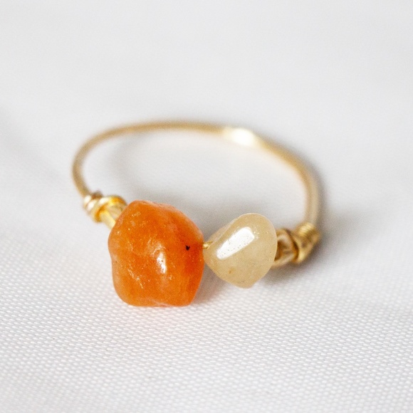 TC Jewelry - Double Sunstone Gold Ring